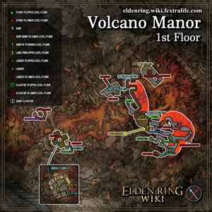 Mangal del volcán 1er piso mazmorra mapa elden anillo wiki guía 300px