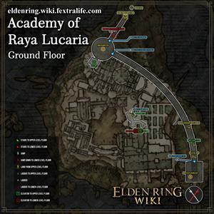 Academia de raya lucaria planta baja mapa de mazmorras elden ring wiki guide 300px