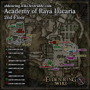 Academia de raya lucaria 2o piso mapa de mazmorras elden ring wiki guía 300px