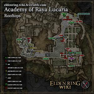 Academia de raya lucaria techos mazmorra mapa elden anillo wiki guía 300px