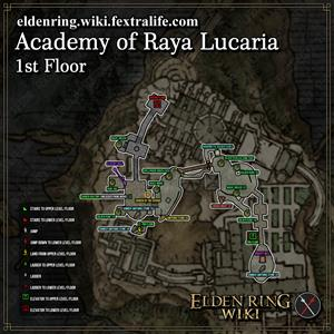 Academia de raya lucaria 1er piso mapa de mazmorras elden anillo wiki guía 300px