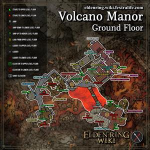 Manga del volcán mansión planta baja mazmorra mapa elden ring wiki guide 300px