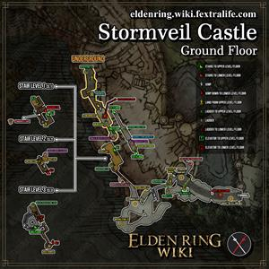 Castillo de tormenta de la planta baja mapa de mazmorras elden ring wiki guide 300px