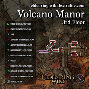 Mangal del volcán 3er piso mapa de mazmorras elden ring wiki guide 300px