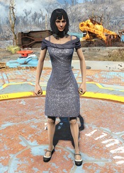 fo76 sunburst sequin dress Glittering Sequin Dress 4k in Black and Red