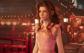 strapless open back dress Final Fantasy VII Remake Aerith Gainsborough Pink Dress Halloween Carnival  Outfit Cosplay Costume main image 0