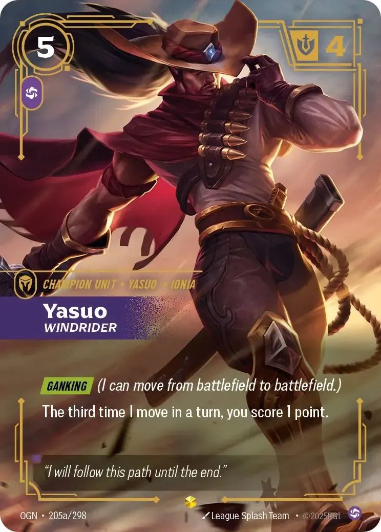 OGN-205a Yasuo Windrider | Riftbound: League of Legends TCG Wiki