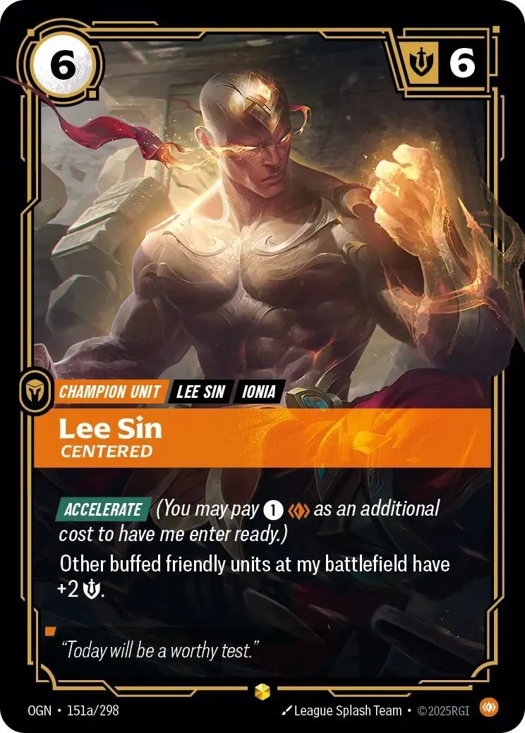 OGN-151a Lee Sin Centered | Riftbound: League of Legends TCG Wiki