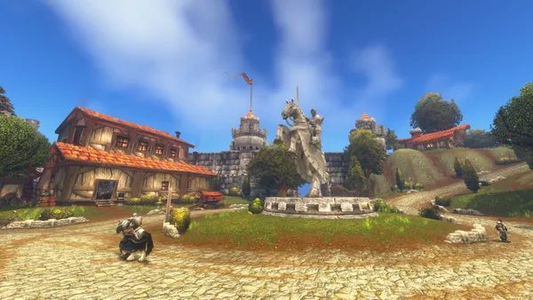 A riverside town in the Riverglades in World of Warcraft: Forever