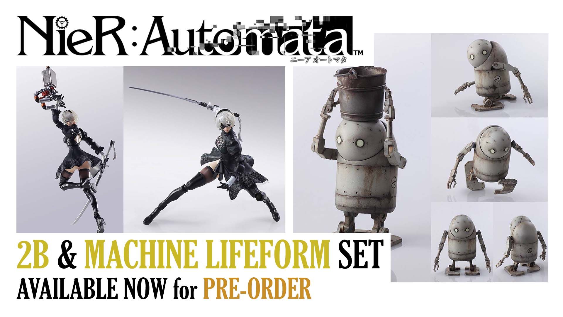 Nier: Automata 2B & Machine Lifeform Figure Set Open For Pre-Order!