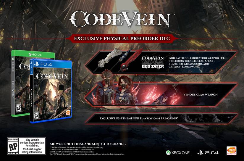 Code Vein Pre-Order DLC Details; Collector's Edition Not Available for ...