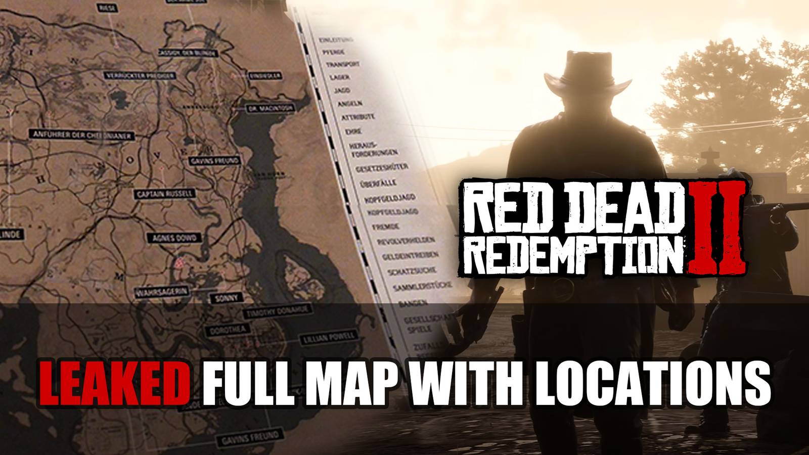 Fully Unlocked Rdr2 Map Red Dead Redemption 2's Entire Map Leaked