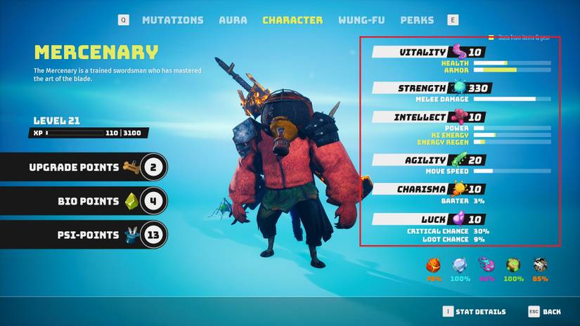Biomutant Melee Build Guide: Mercenary, Saboteur, Sentinel (Dual Wield ...