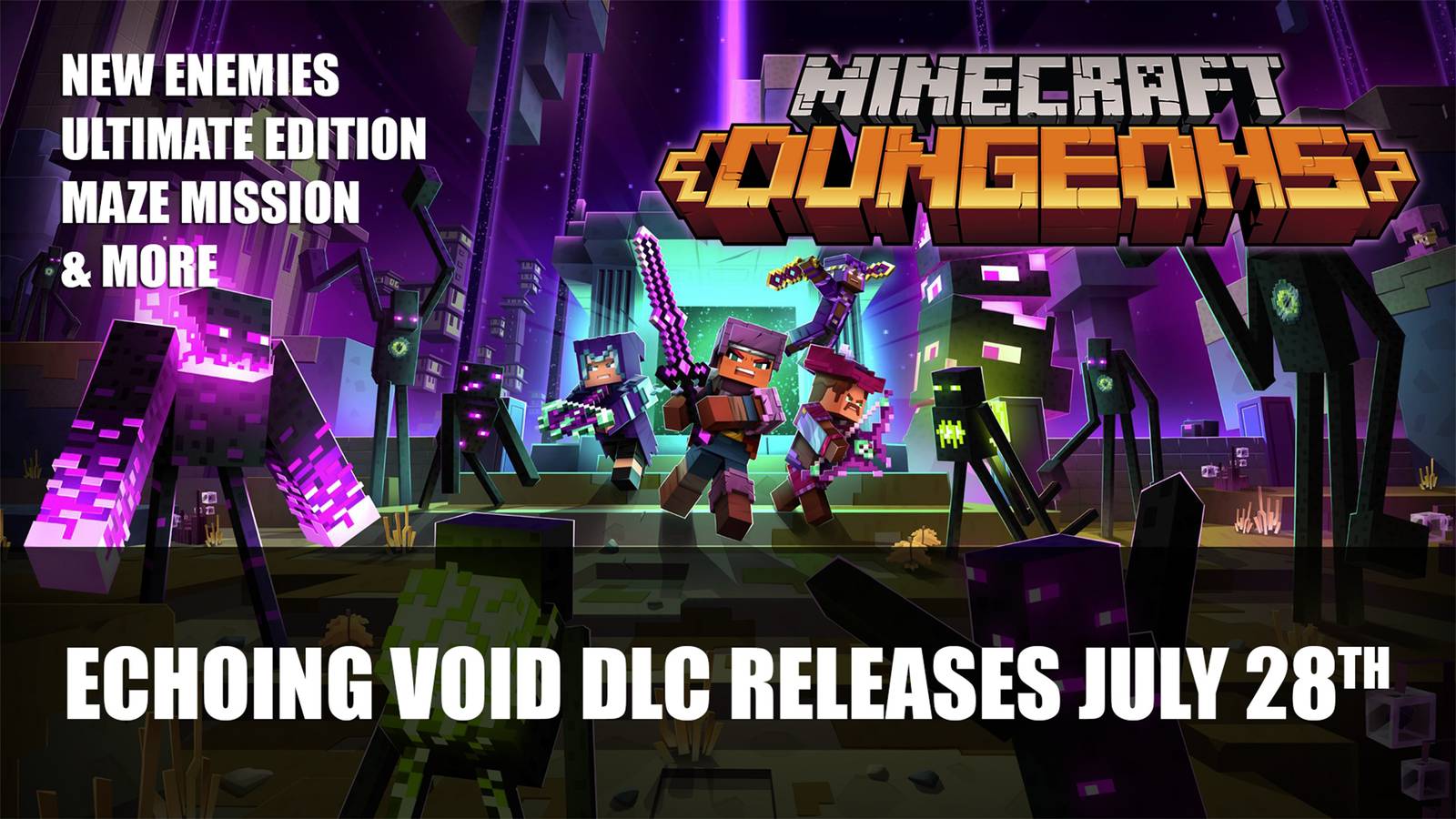 Minecraft Dungeons Gets Echoing Void DLC July 28th; Minecraft Dungeons ...