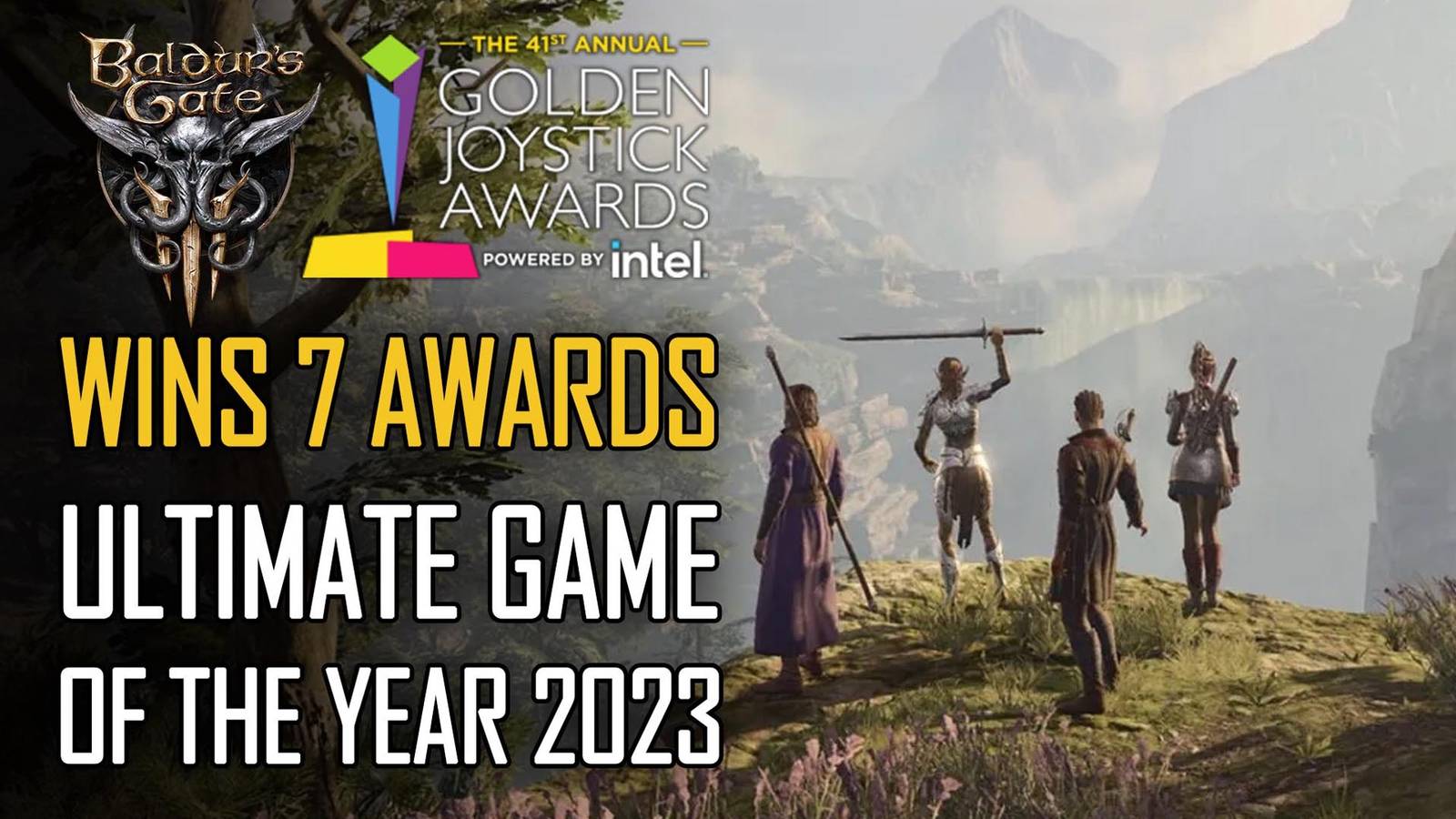 Baldur's Gate 3 Wins 7 Golden Joystick Awards Including Ultimate GOTY
