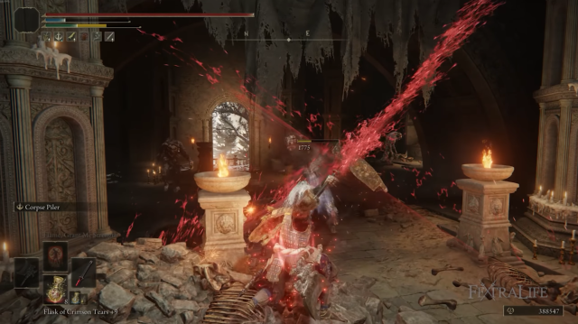 Elden Ring gameplay image illustrating character builds and combat strategies
