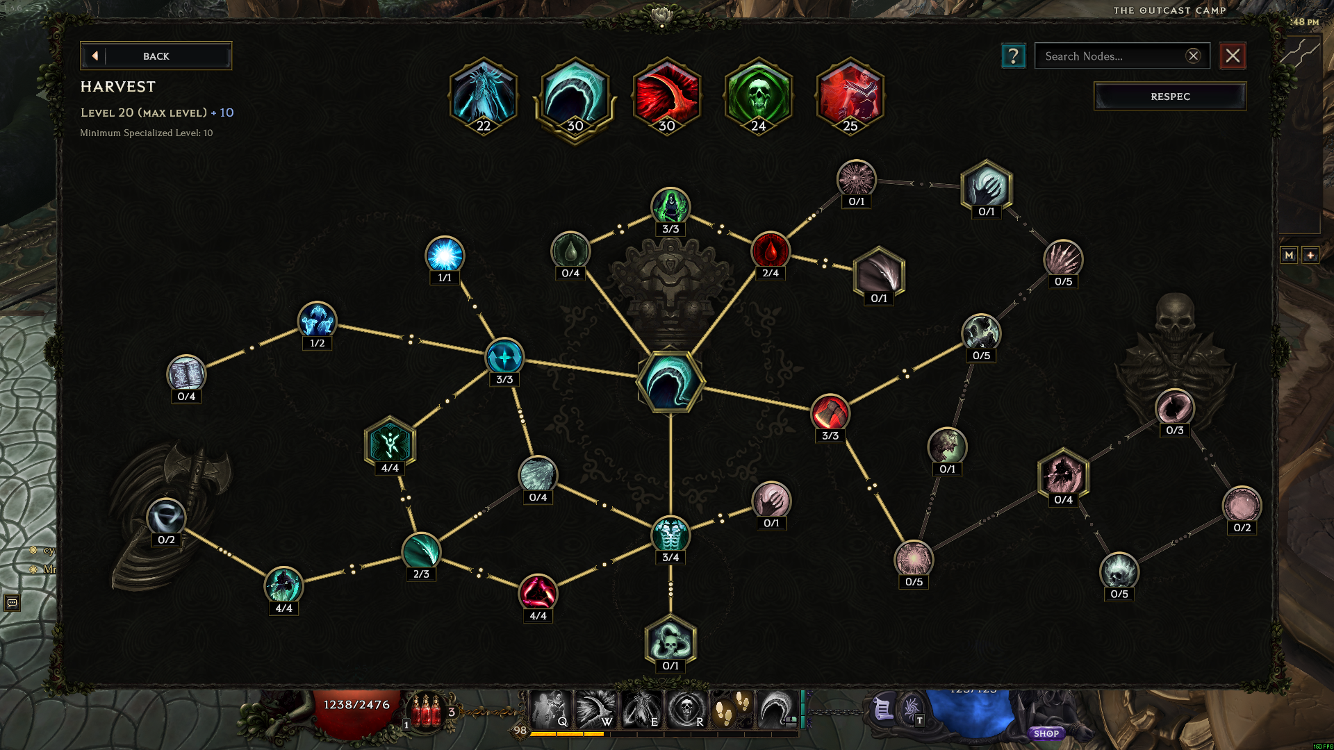last epoch harvest skill tree