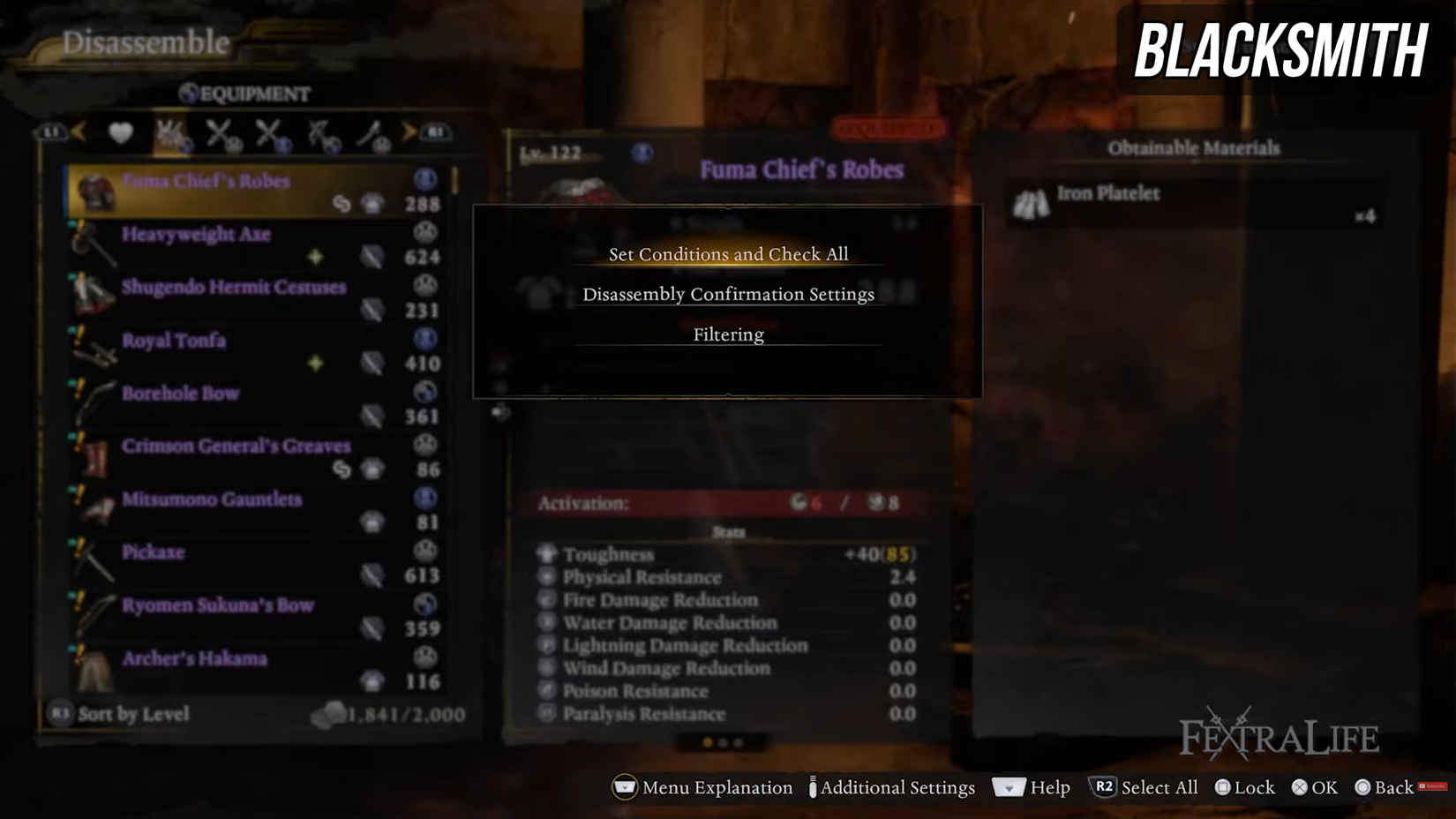 nioh-3-beginner-guide-blacksmith-equipment-max-cap