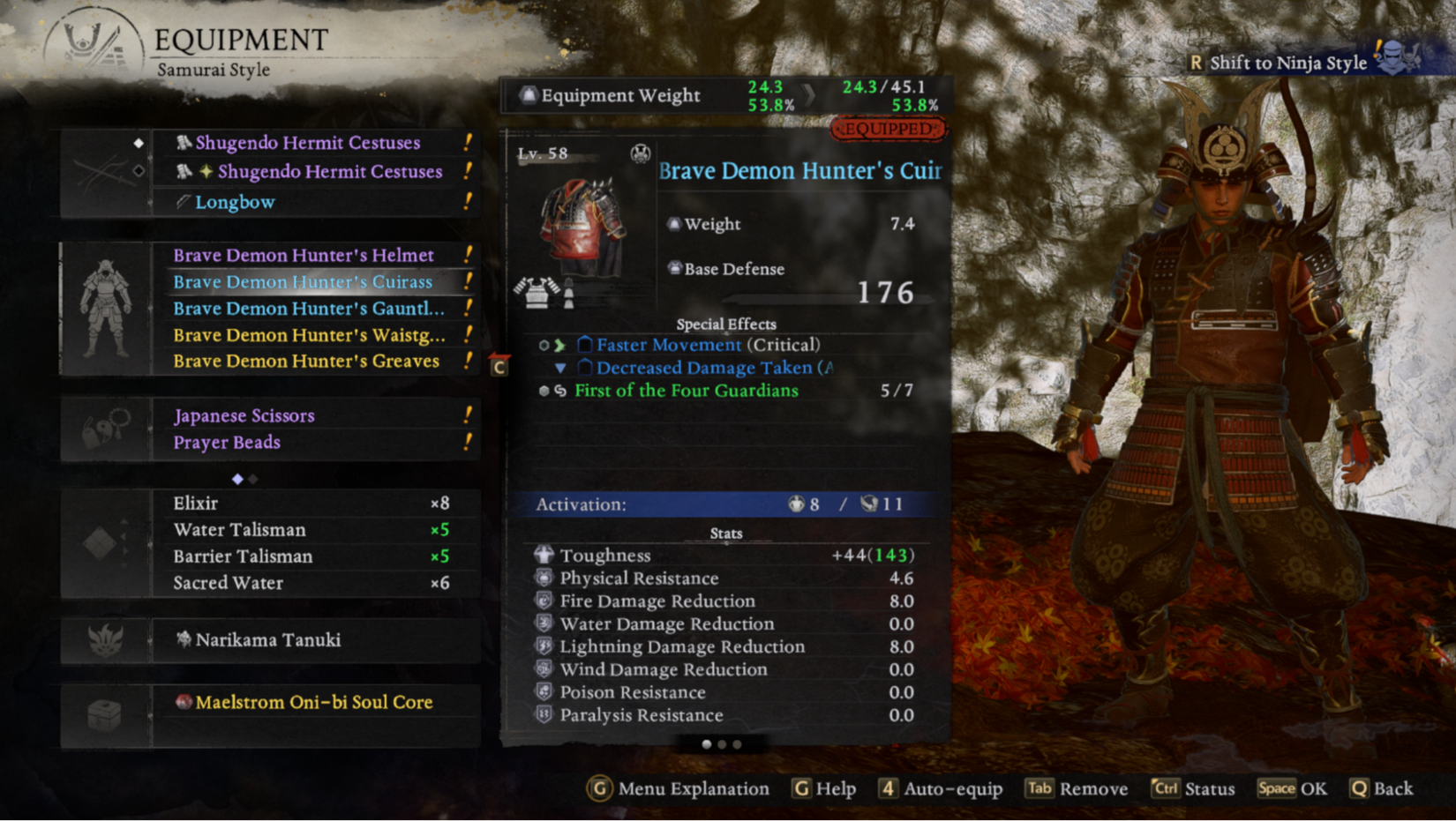 Nioh 3 Samurai Cestuses Build - Demon Hunting Fists-Brave Demon Hunter Set