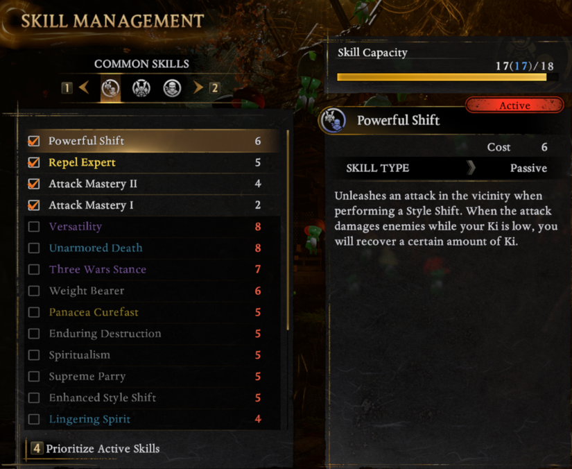 Nioh 3 Samurai Cestuses Build - Demon Hunting Fists-common-skills