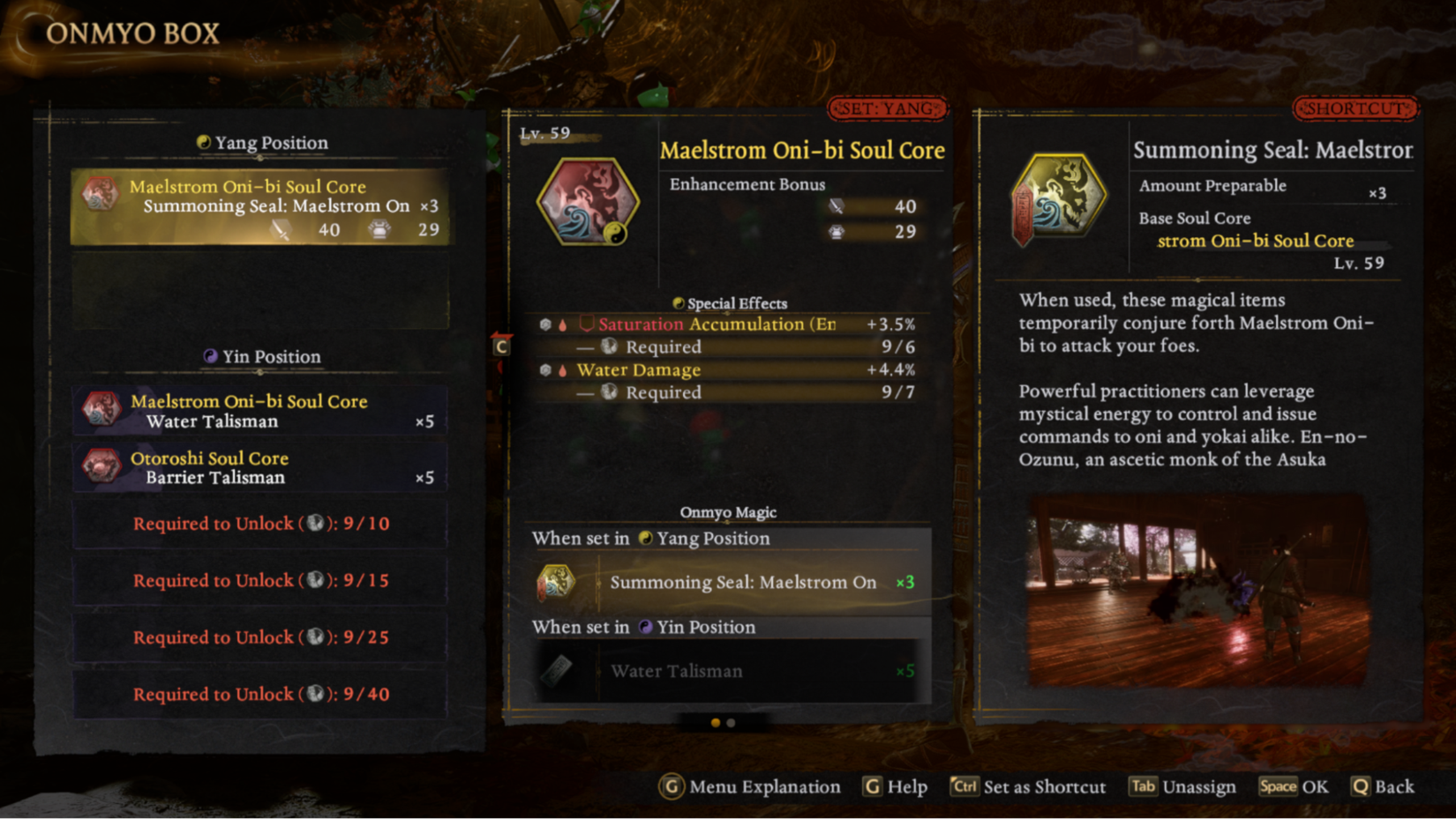 Nioh 3 Samurai Cestuses Build - Demon Hunting Fists-ying-yang-onmyo-box