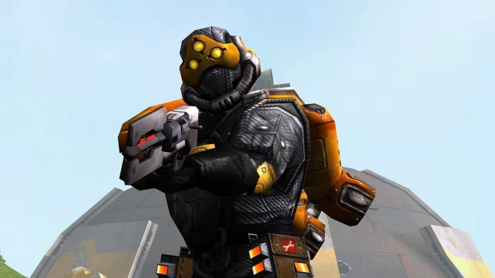 character pointing weapon 