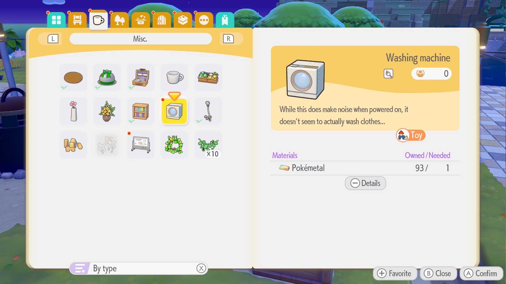 Craft a Washing Machine Pokopia