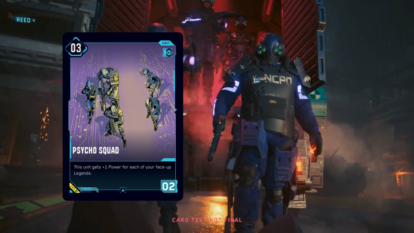 psycho squad card text