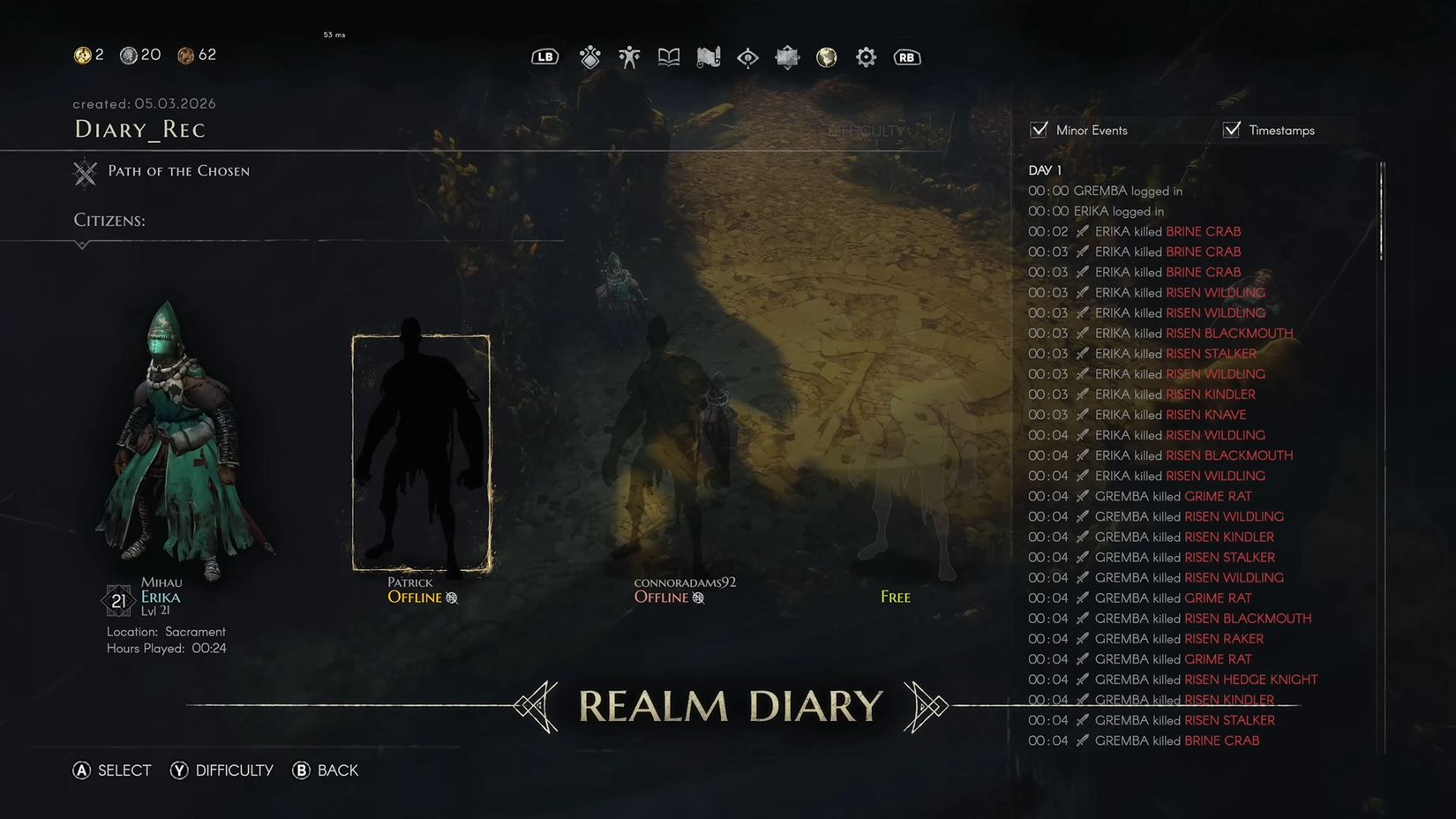 no-rest-for-the-wicked-realm-diary