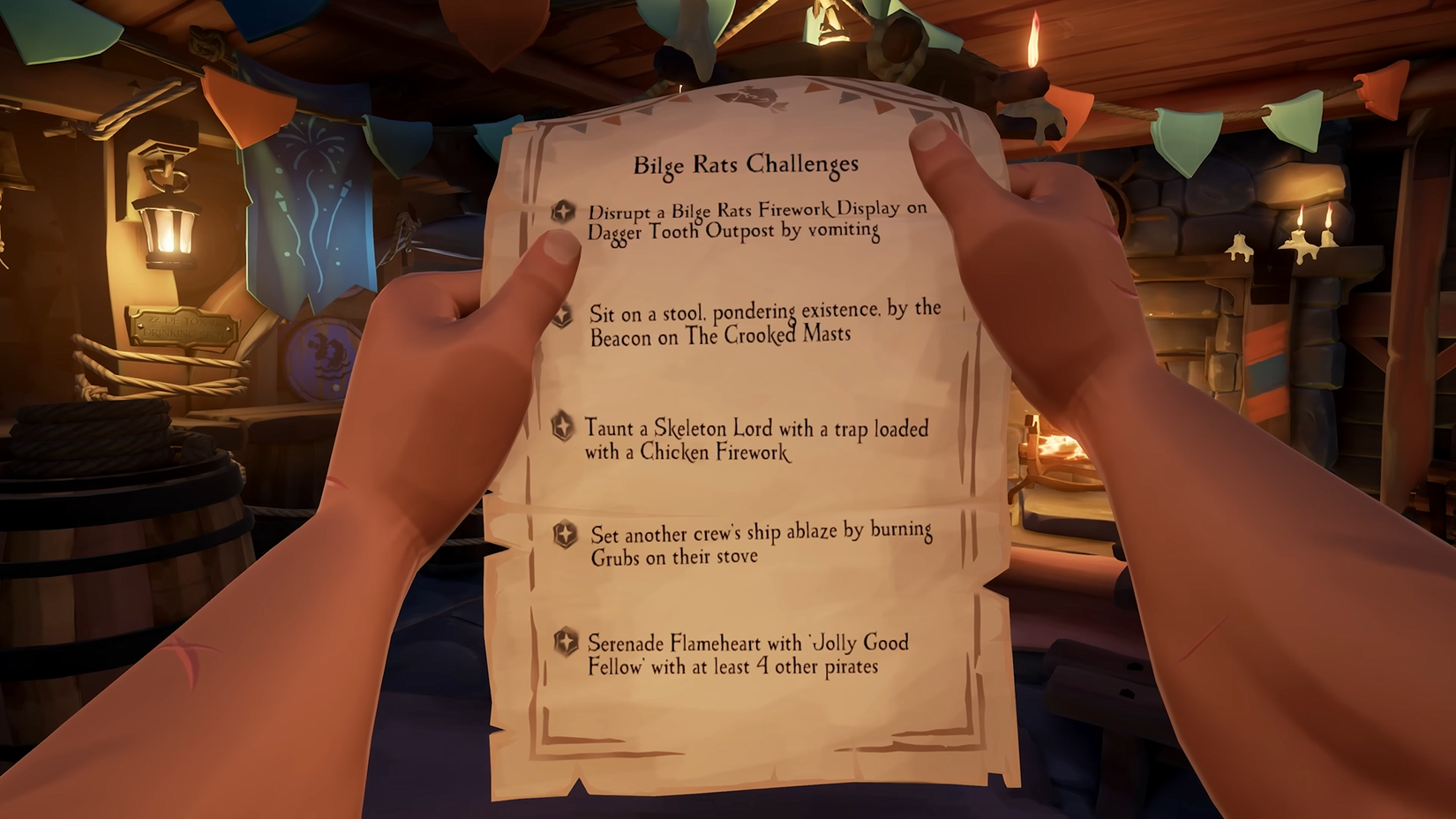 example of bilge rat event challenges