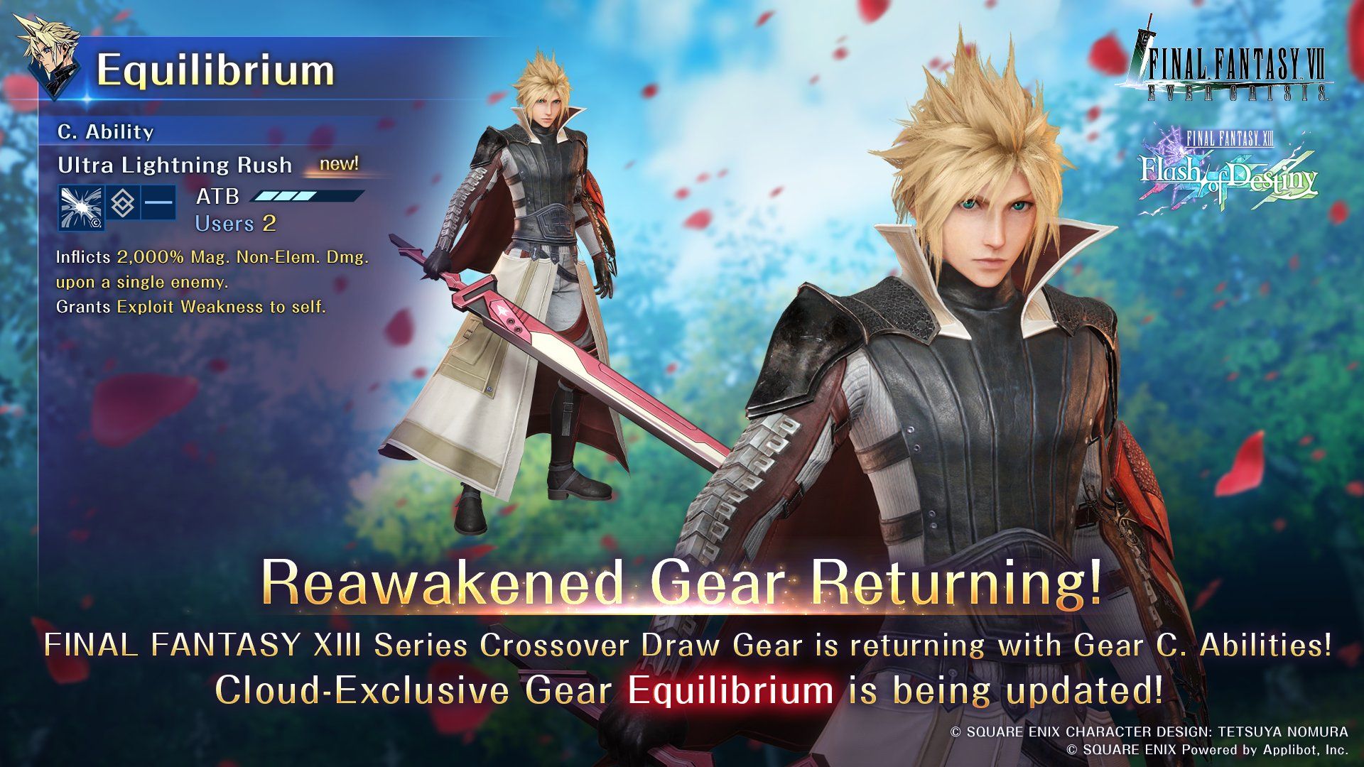 FF7 Ever Crisis FF13 Crossover Weapons Return With Reawakened Gear