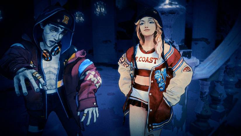 two characters standing