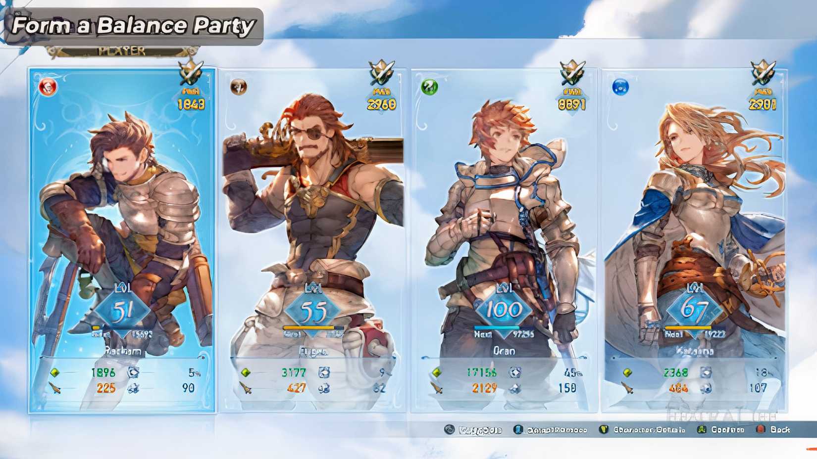 Granblue Fantasy Relink Endless Ragnarok Party View