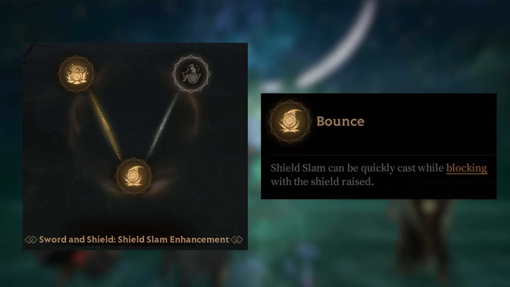 Bounce Mistfall Hunter Mercenary Sword and Shield