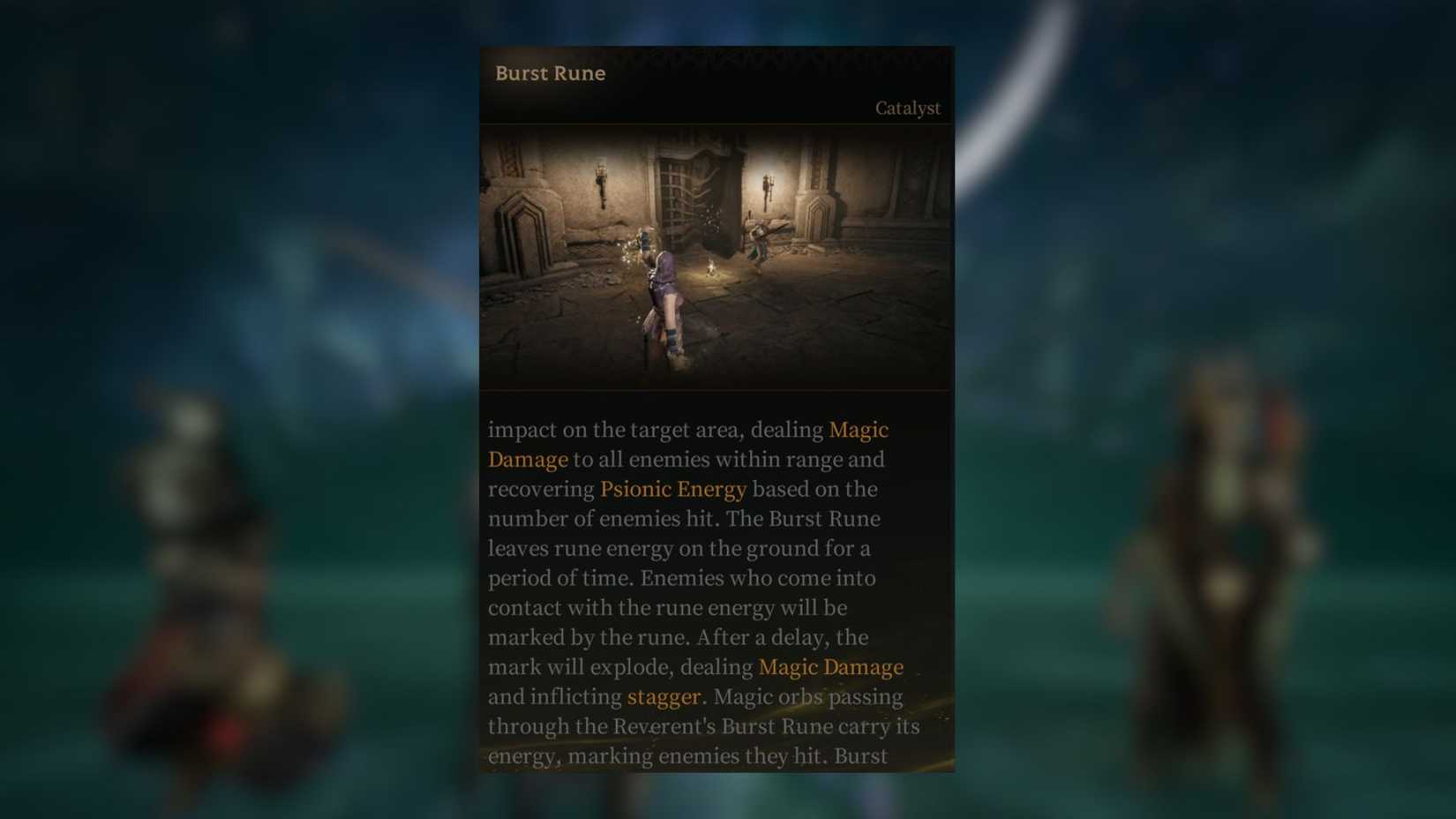 Burst Rune Mistfall Hunter Mercenary Sword and Shield