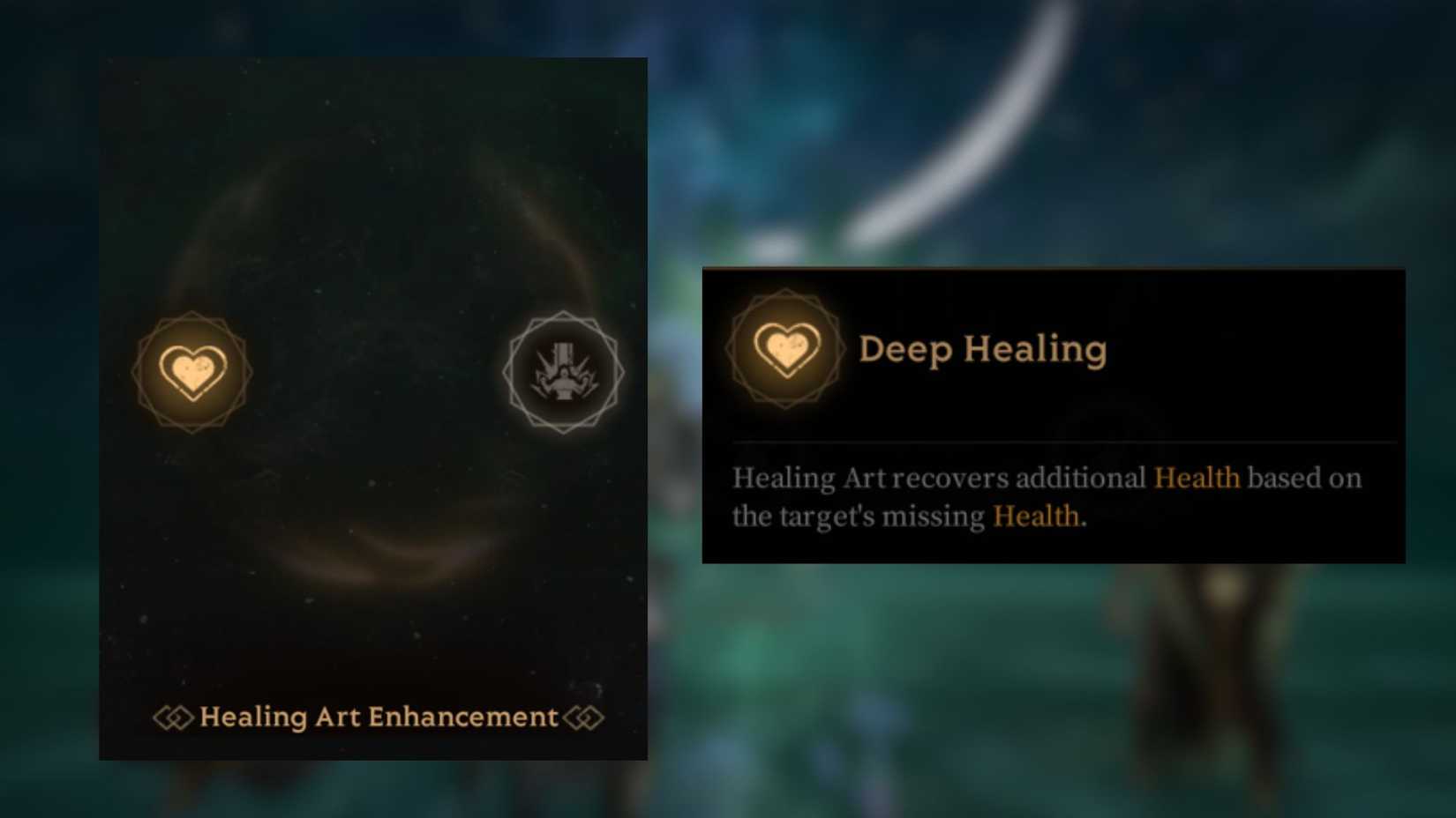 Deep Healing Mistfall Hunter Mercenary Sword and Shield