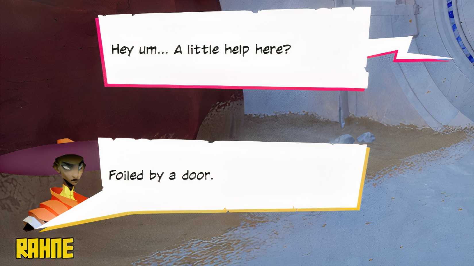 Image showing some of the dialogue in Fading Echo