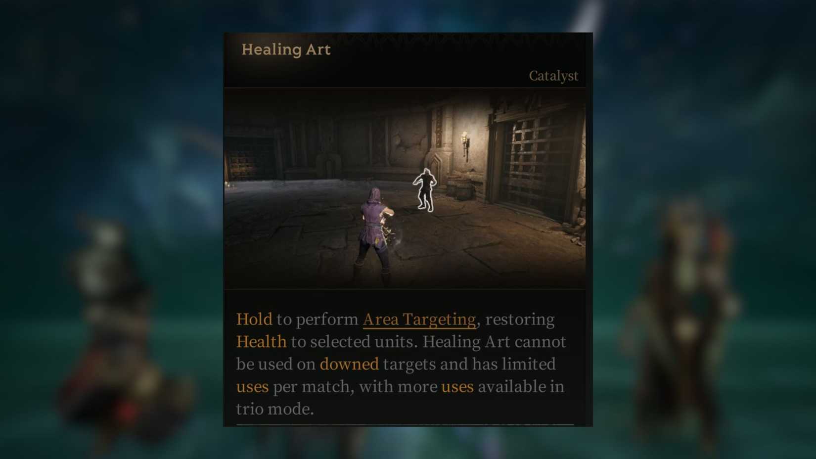 Healing Art Mistfall Hunter Mercenary Sword and Shield