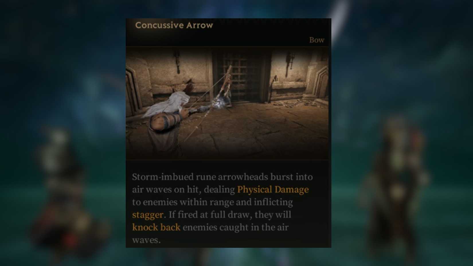 Mistfall Hunter Concussive Arrow  Skill