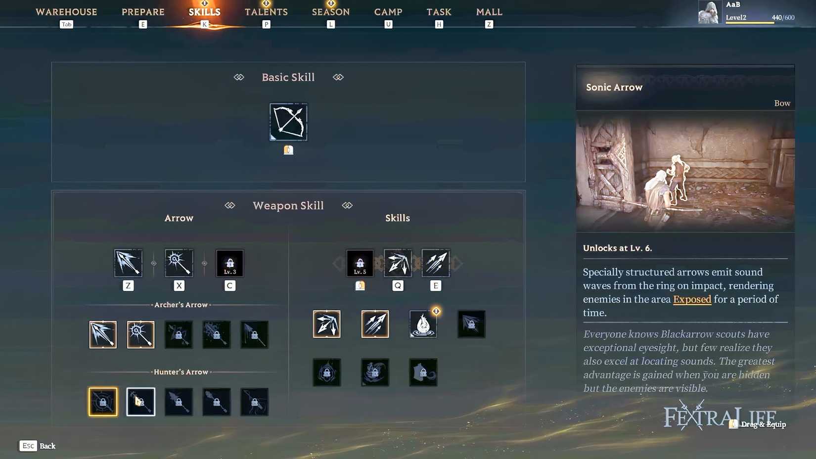 Mistfall Hunter Skill Tree