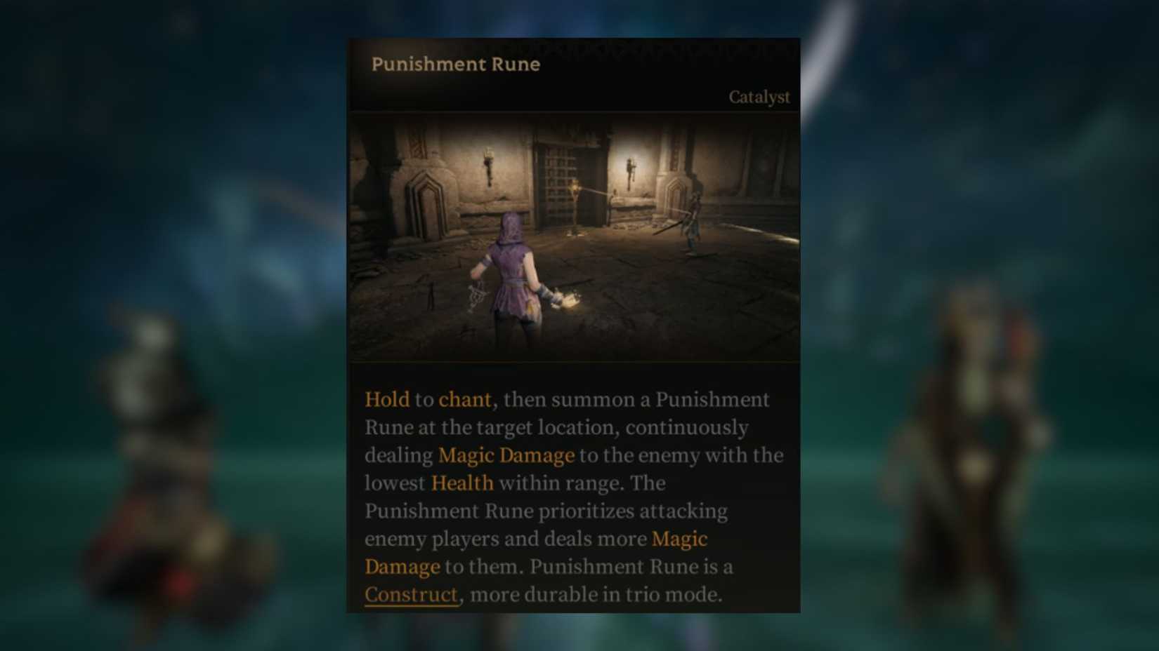 Punishment Rune Mistfall Hunter Mercenary Sword and Shield