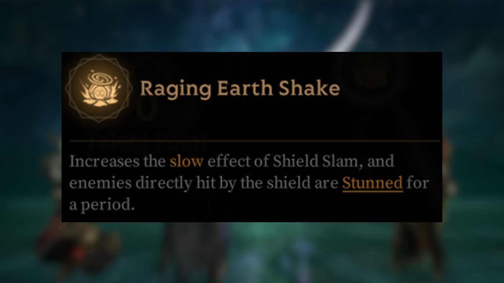 Raging Earth Shake Mistfall Hunter Mercenary Sword and Shield