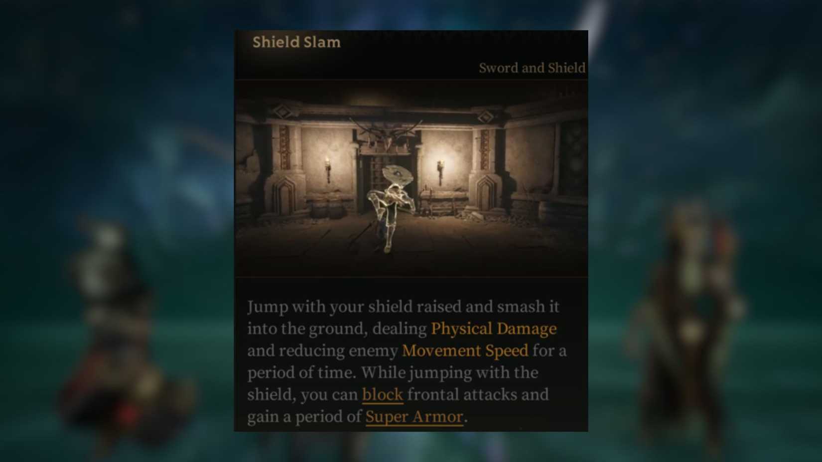 Shield Slam Mistfall Hunter Mercenary Sword and Shield